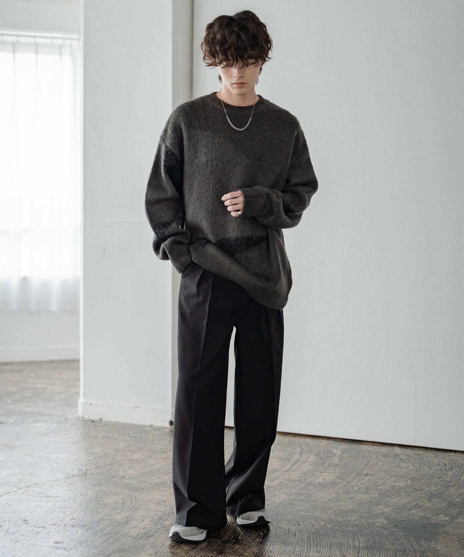 セミワイド2タックストレートスラックス 15248