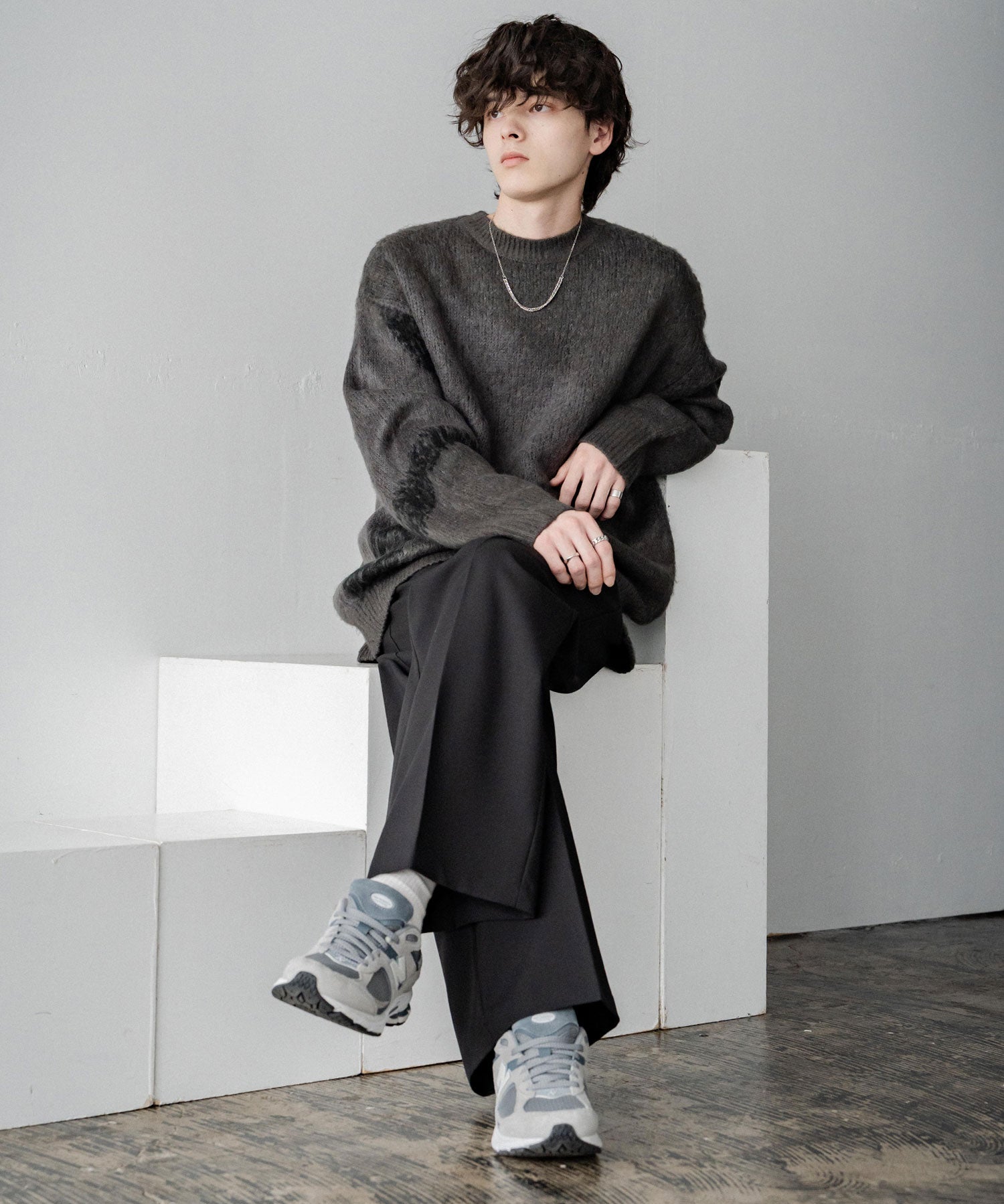 セミワイド2タックストレートスラックス 15248