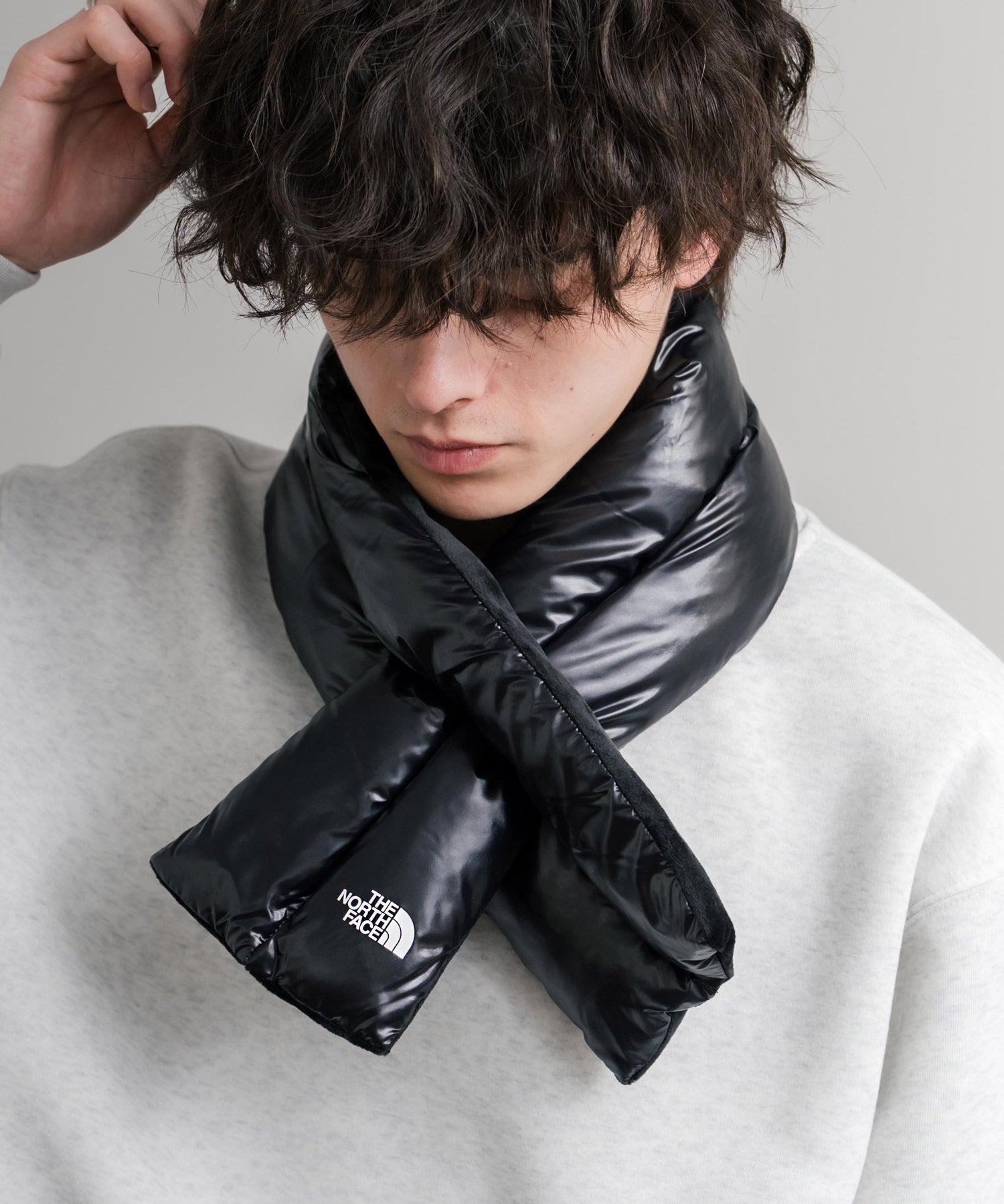 日本未展開モデル WHITE LABEL THE NORTH FACE COMPACT T-BALL MUFFLER ティーボールパディングマフラー/ファーマフラー 15249