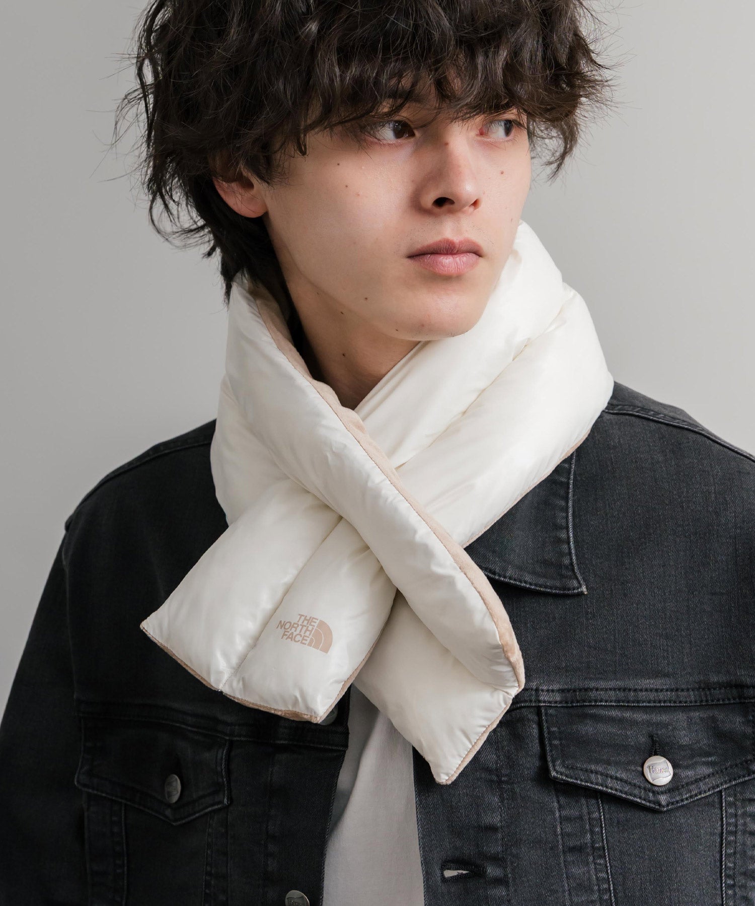 日本未展開モデル WHITE LABEL THE NORTH FACE COMPACT T-BALL MUFFLER ティーボールパディングマフラー/ファーマフラー 15249