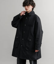 Audience オーディエンス 綿ナイロン高密度ポプリン M-90ロング丈スタンドネックモッズコート AUD7355 15252