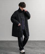 Audience オーディエンス 綿ナイロン高密度ポプリン M-90ロング丈スタンドネックモッズコート AUD7355 15252