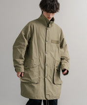 Audience オーディエンス 綿ナイロン高密度ポプリン M-90ロング丈スタンドネックモッズコート AUD7355 15252