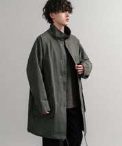 Audience オーディエンス 綿ナイロン高密度ポプリン M-90ロング丈スタンドネックモッズコート AUD7355 15252