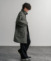 Audience オーディエンス 綿ナイロン高密度ポプリン M-90ロング丈スタンドネックモッズコート AUD7355 15252