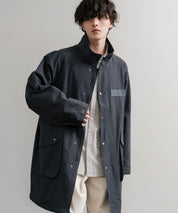 Audience オーディエンス 綿ナイロン高密度ポプリン M-90ロング丈スタンドネックモッズコート AUD7355 15252