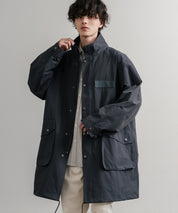 Audience オーディエンス 綿ナイロン高密度ポプリン M-90ロング丈スタンドネックモッズコート AUD7355 15252