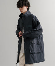 Audience オーディエンス 綿ナイロン高密度ポプリン M-90ロング丈スタンドネックモッズコート AUD7355 15252