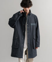 Audience オーディエンス 綿ナイロン高密度ポプリン M-90ロング丈スタンドネックモッズコート AUD7355 15252