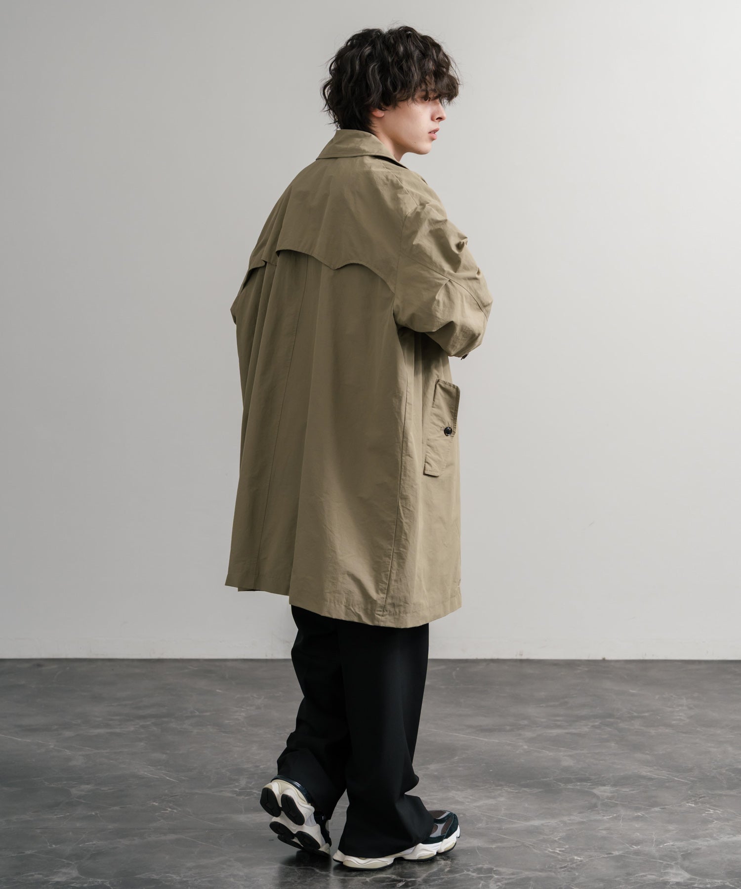 Audience オーディエンス 綿ナイロン高密度ポプリン M-51ロング丈モッズステンカラーコート AUD7356 15253