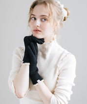 【スマホ/タッチパネル対応】ホールタッチリブニットライングローブ手袋 15255