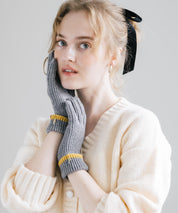 【スマホ/タッチパネル対応】ホールタッチリブニットライングローブ手袋 15255