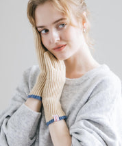 【スマホ/タッチパネル対応】ホールタッチリブニットライングローブ手袋 15255