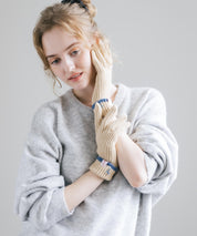 【スマホ/タッチパネル対応】ホールタッチリブニットライングローブ手袋 15255