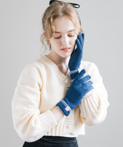 【スマホ/タッチパネル対応】ホールタッチリブニットライングローブ手袋 15255