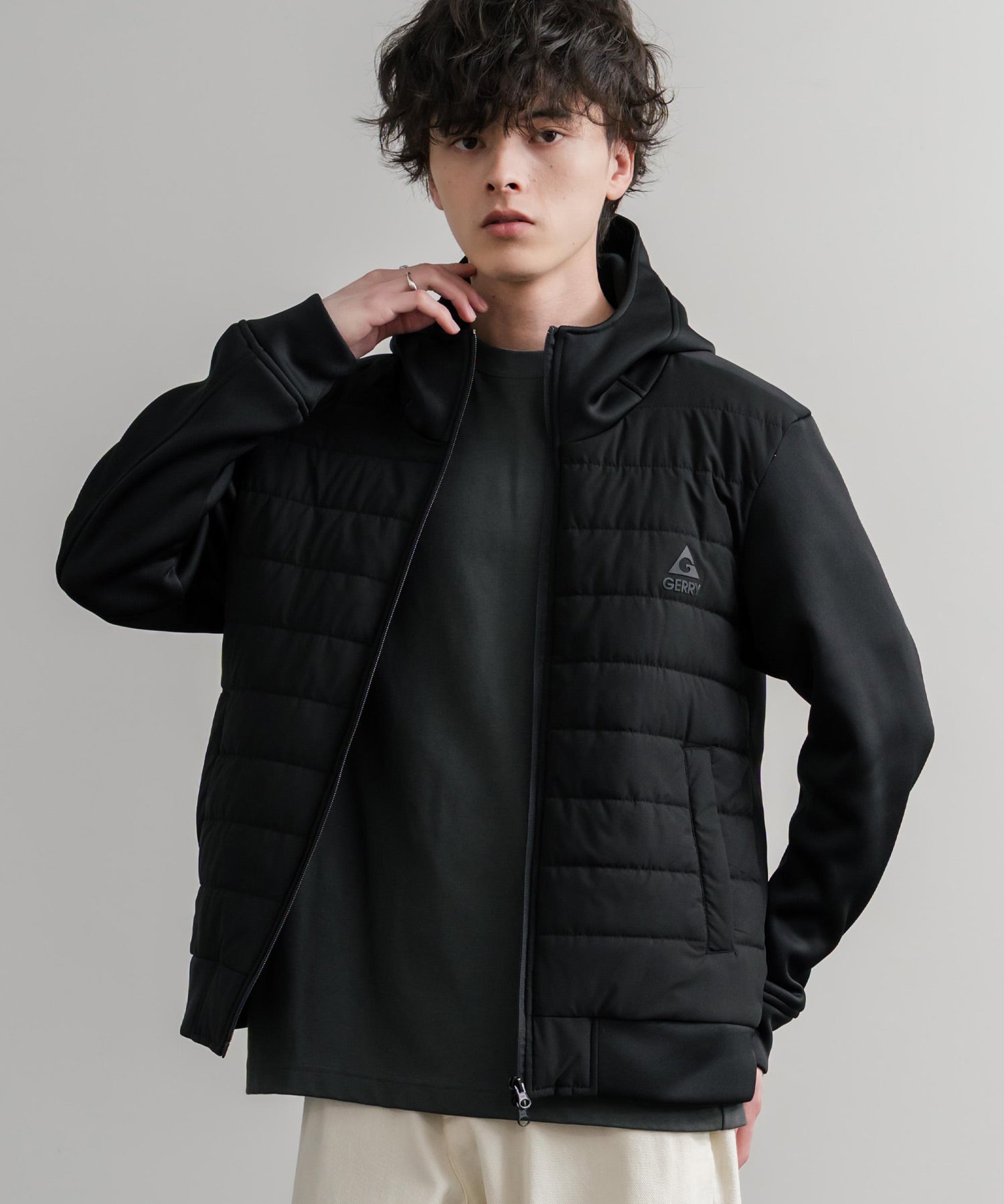 GERRY ジェリー 中綿ストレッチポリリップ インサレーションテックフルジップパーカー/ワンポイントロゴフルジップフーディー 15288