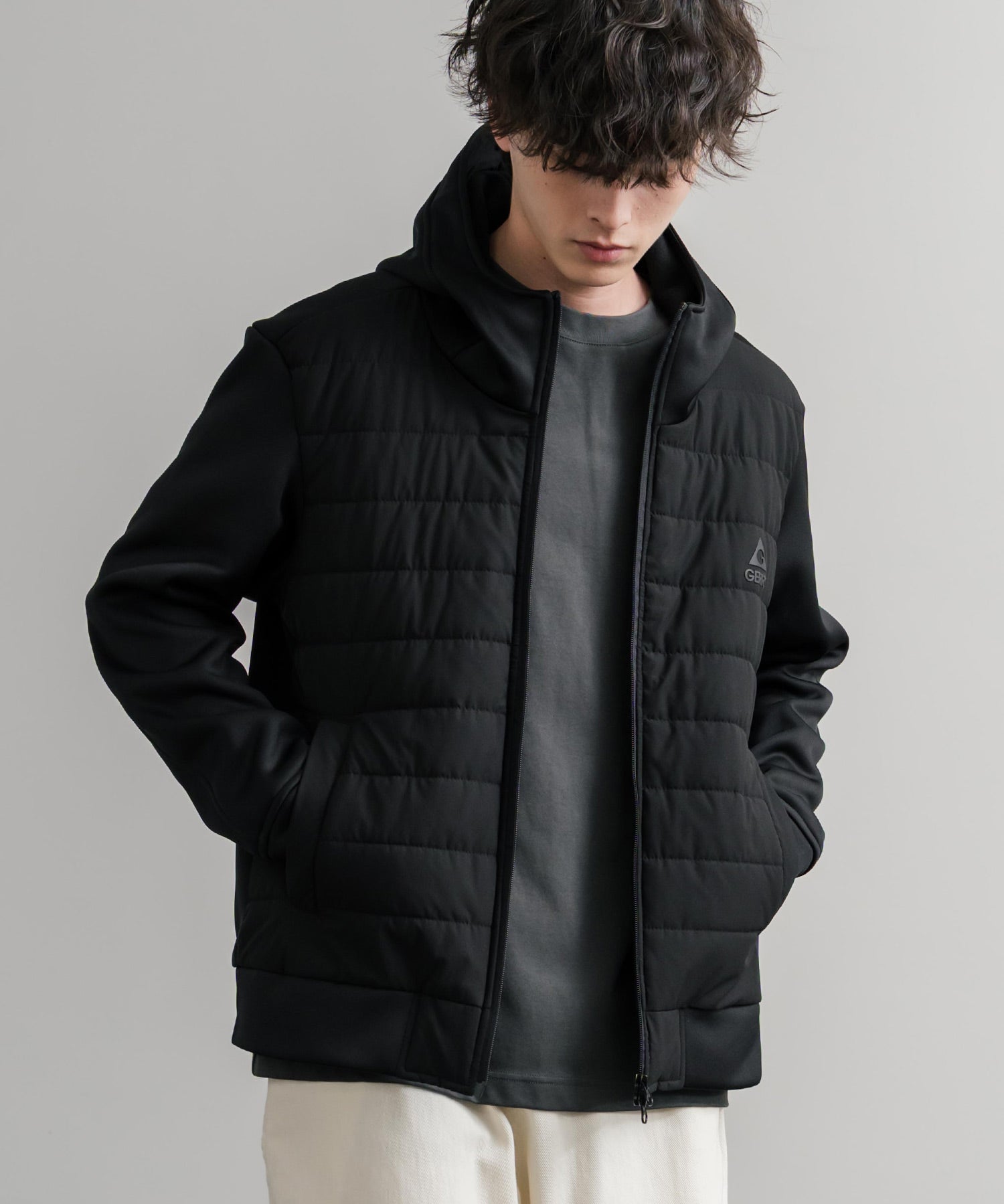 GERRY ジェリー 中綿ストレッチポリリップ インサレーションテックフルジップパーカー/ワンポイントロゴフルジップフーディー 15288