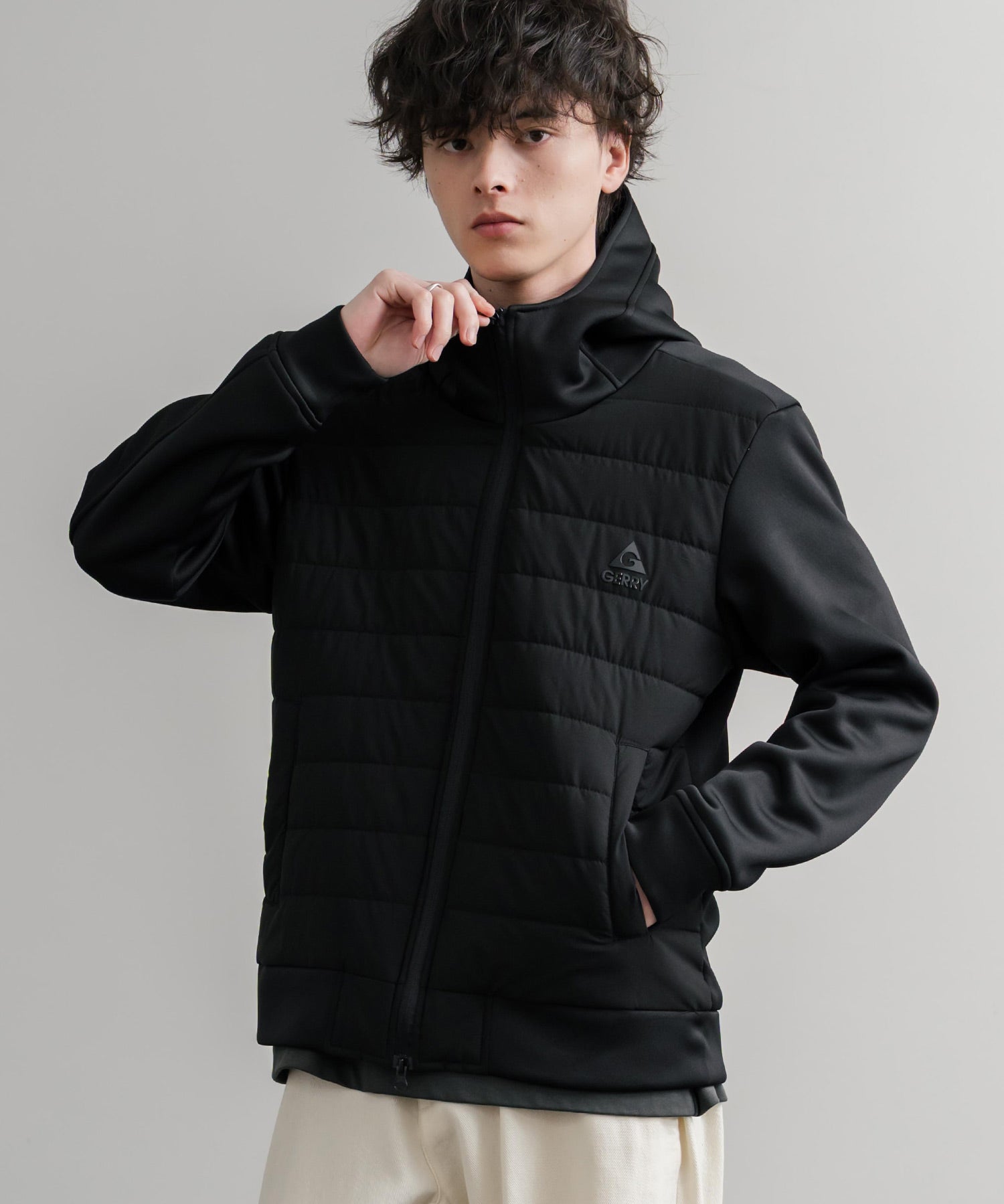 GERRY ジェリー 中綿ストレッチポリリップ インサレーションテックフルジップパーカー/ワンポイントロゴフルジップフーディー 15288