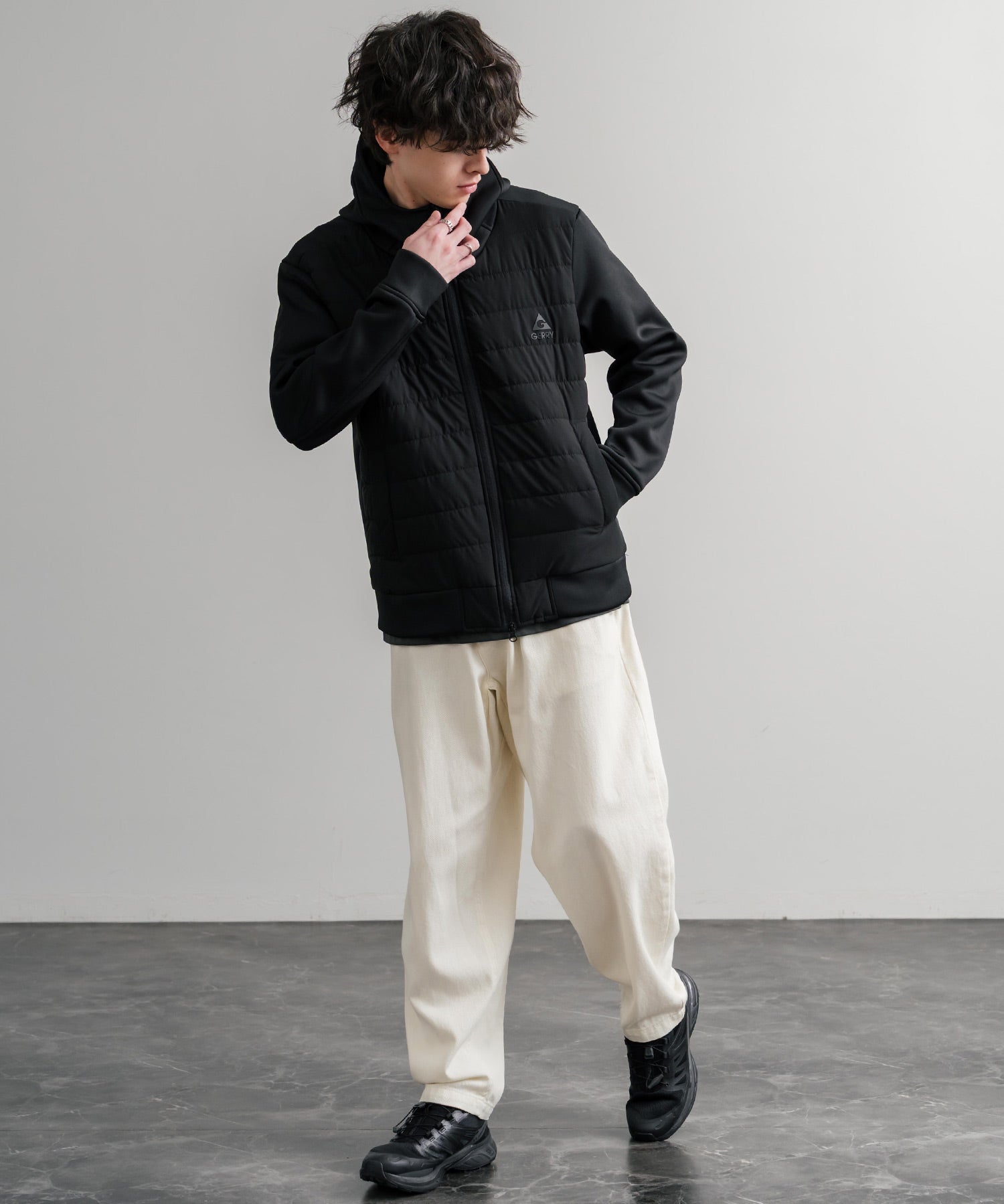 GERRY ジェリー 中綿ストレッチポリリップ インサレーションテックフルジップパーカー/ワンポイントロゴフルジップフーディー 15288