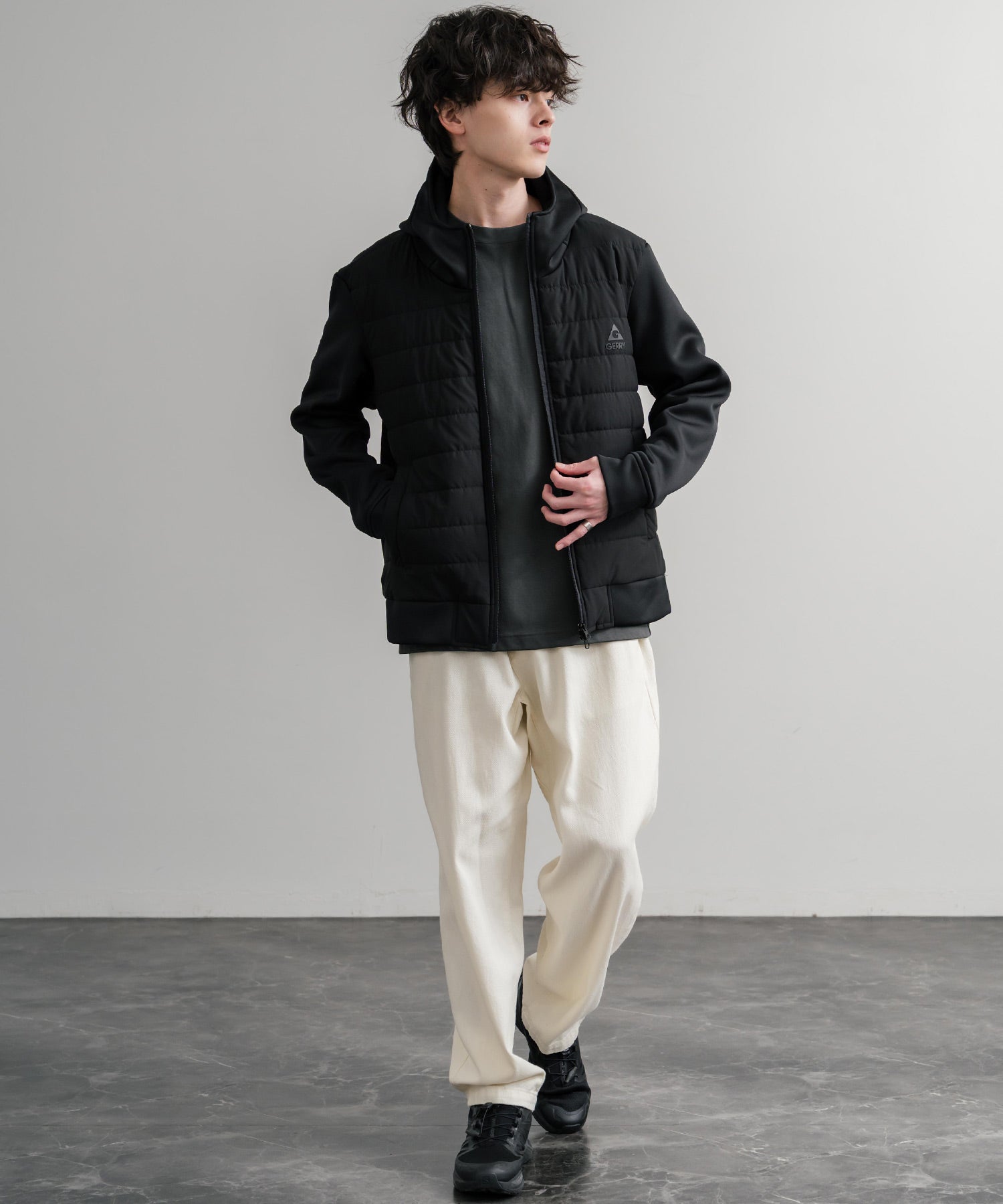 GERRY ジェリー 中綿ストレッチポリリップ インサレーションテックフルジップパーカー/ワンポイントロゴフルジップフーディー 15288