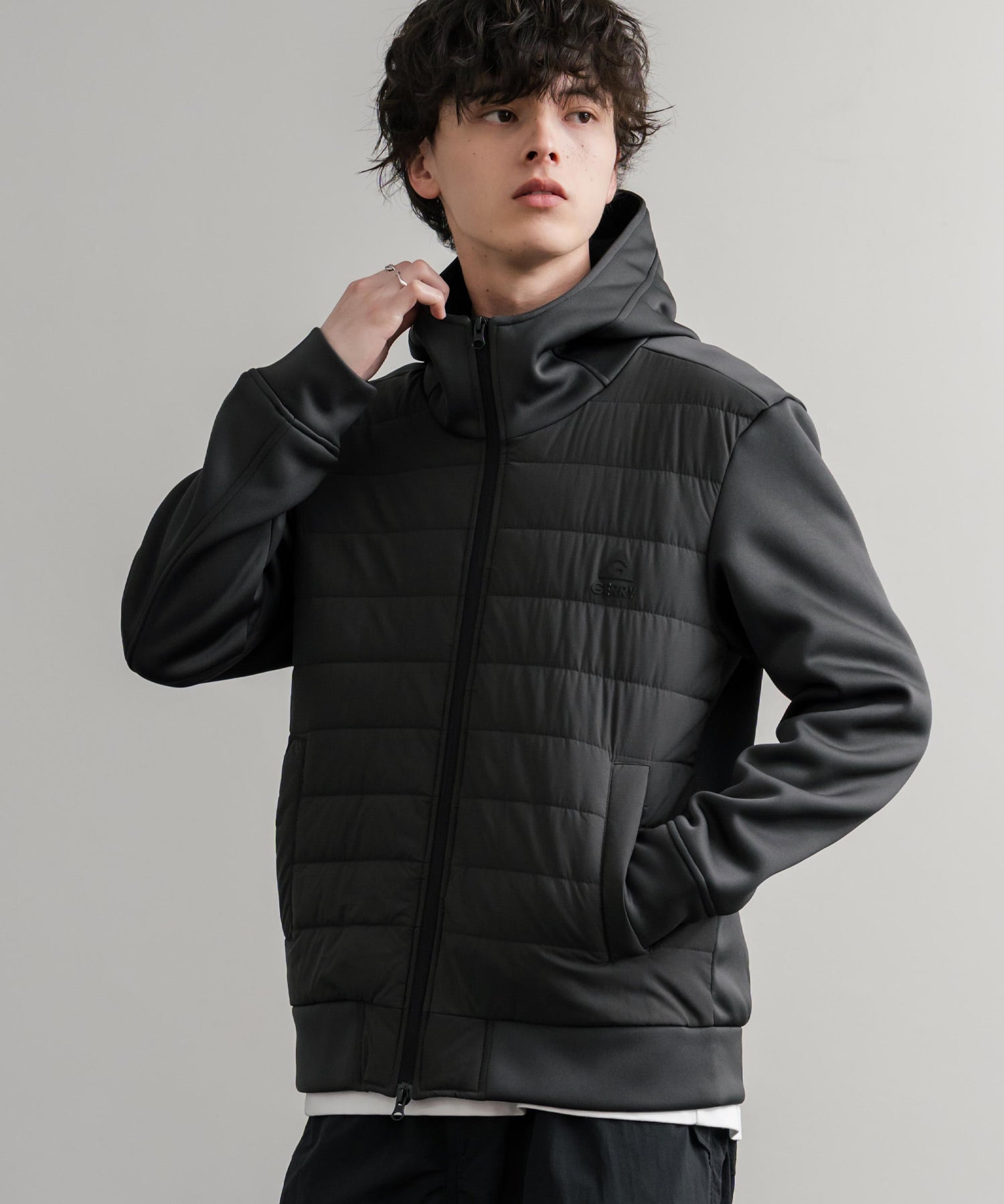 GERRY ジェリー 中綿ストレッチポリリップ インサレーションテックフルジップパーカー/ワンポイントロゴフルジップフーディー 15288