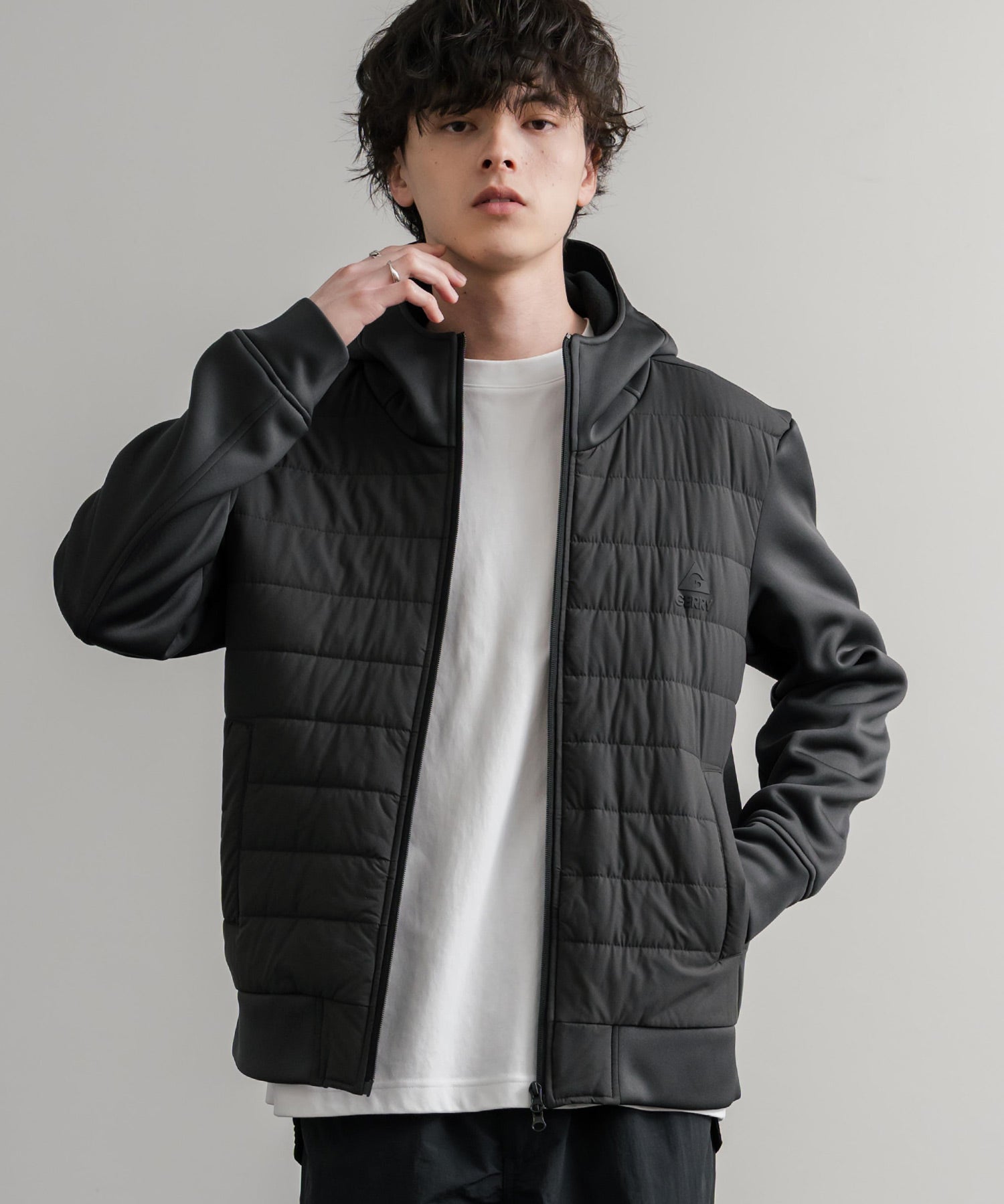 GERRY ジェリー 中綿ストレッチポリリップ インサレーションテックフルジップパーカー/ワンポイントロゴフルジップフーディー 15288