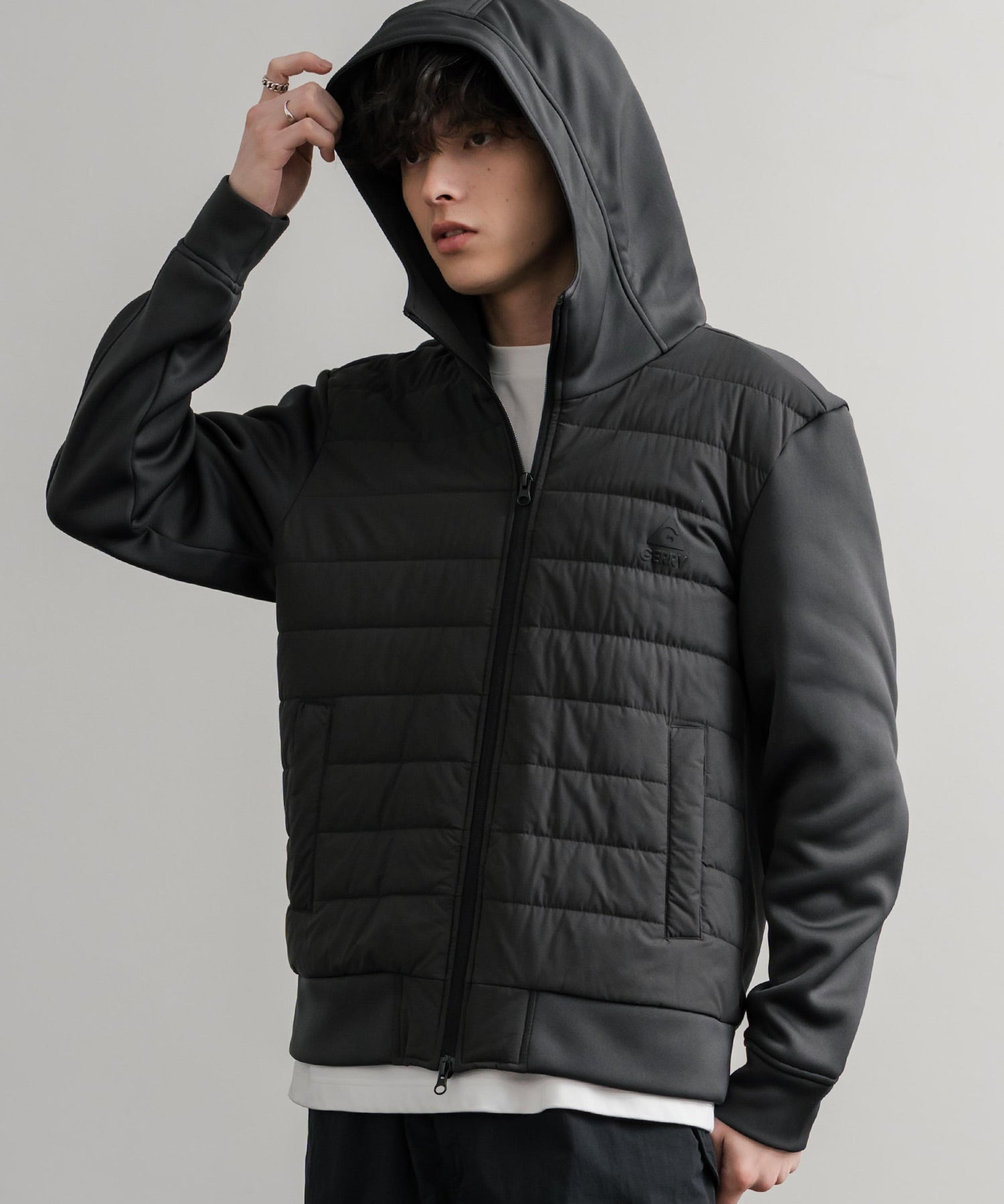 GERRY ジェリー 中綿ストレッチポリリップ インサレーションテックフルジップパーカー/ワンポイントロゴフルジップフーディー 15288