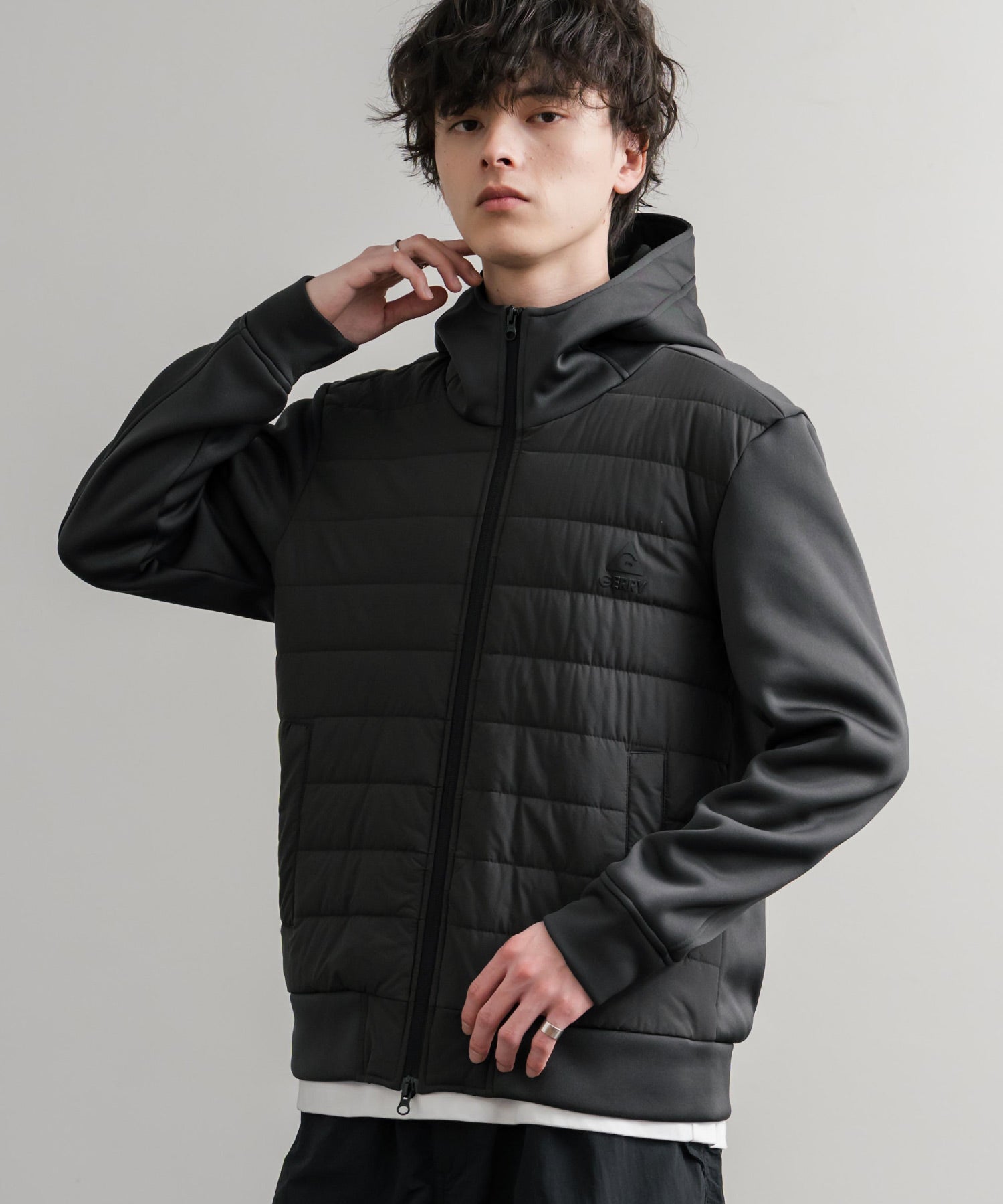 GERRY ジェリー 中綿ストレッチポリリップ インサレーションテックフルジップパーカー/ワンポイントロゴフルジップフーディー 15288