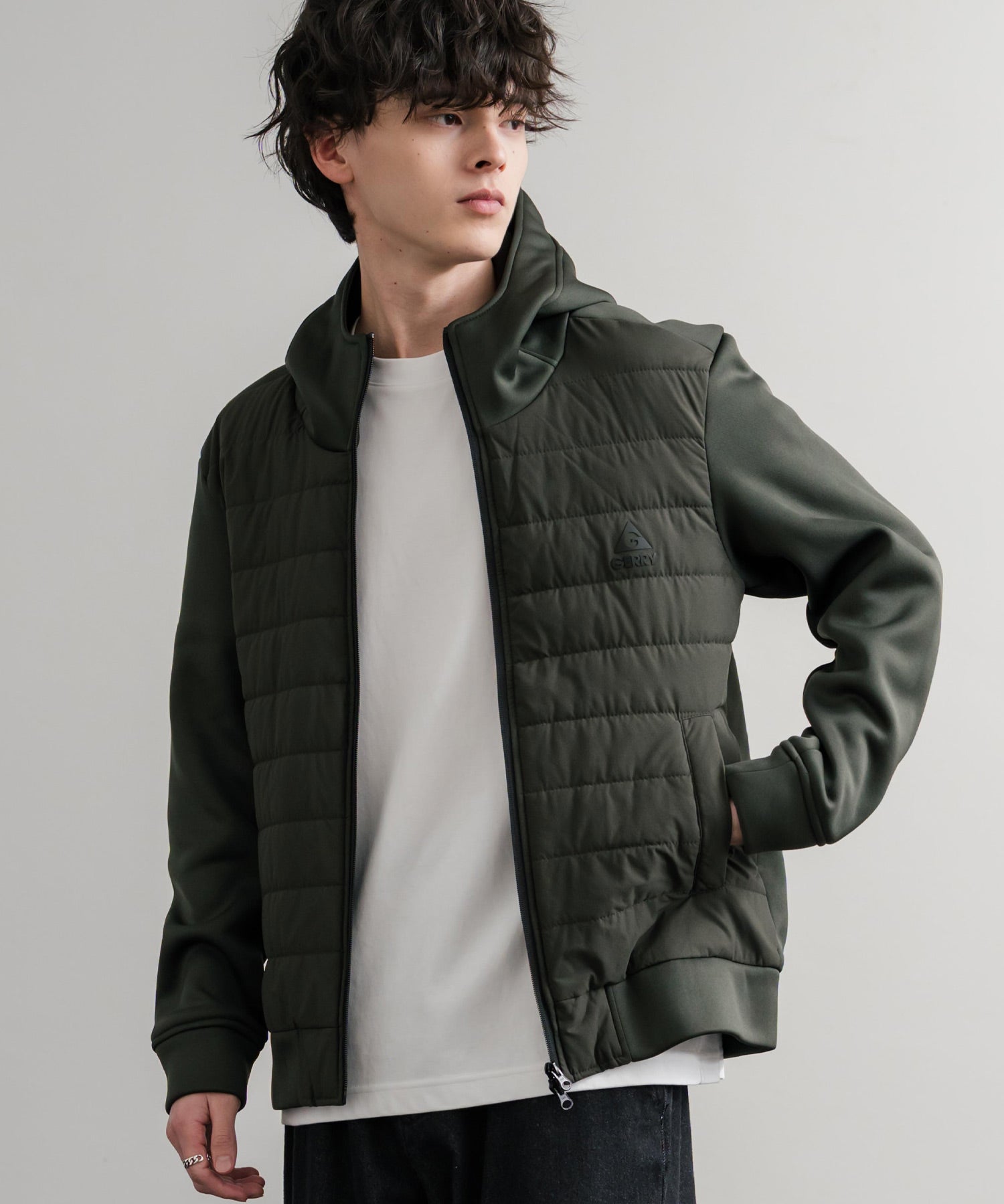 GERRY ジェリー 中綿ストレッチポリリップ インサレーションテックフルジップパーカー/ワンポイントロゴフルジップフーディー 15288