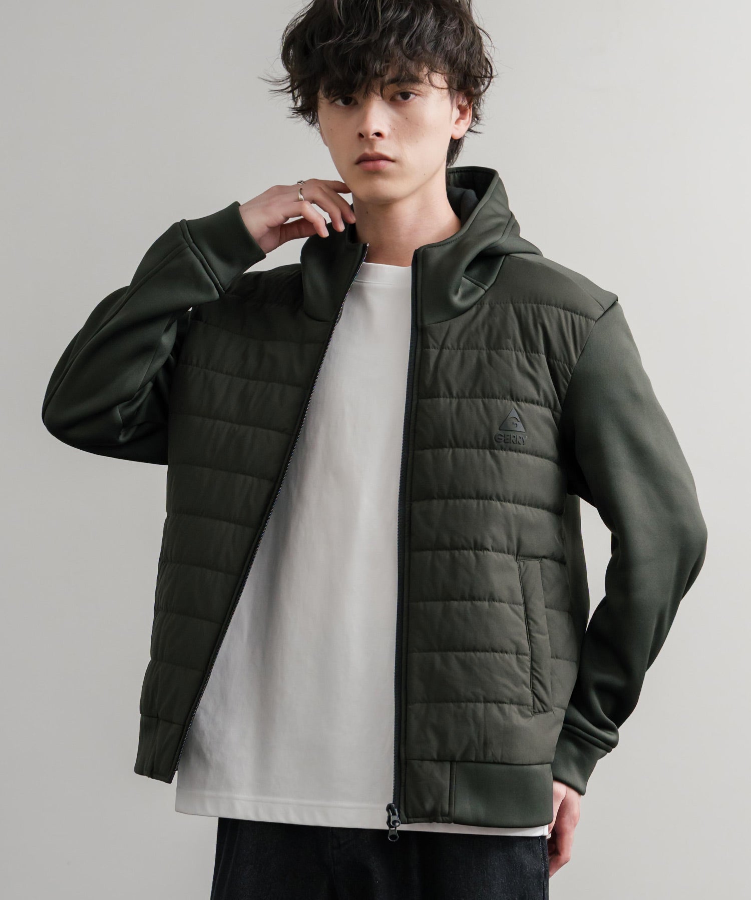 GERRY ジェリー 中綿ストレッチポリリップ インサレーションテックフルジップパーカー/ワンポイントロゴフルジップフーディー 15288