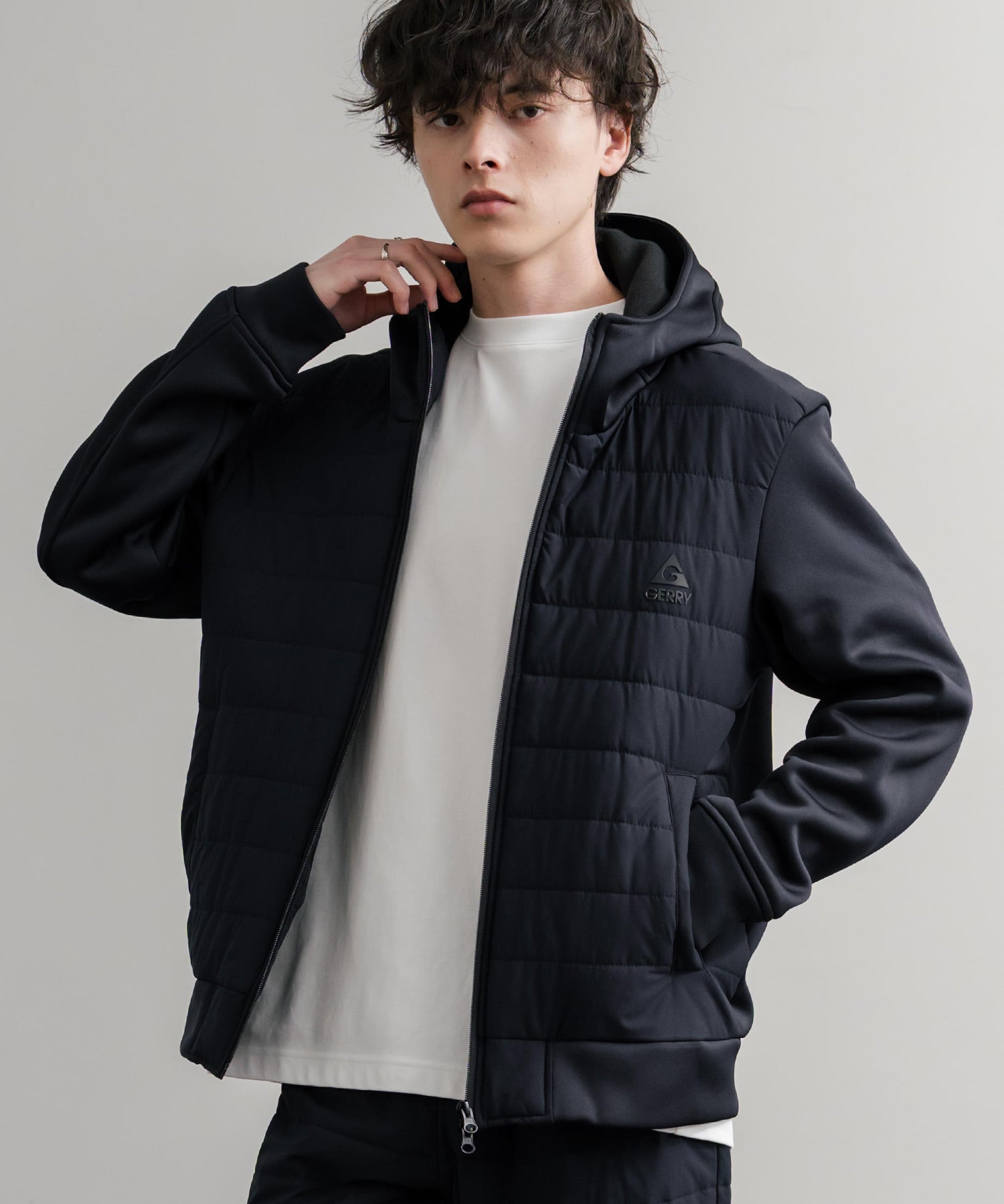 GERRY ジェリー 中綿ストレッチポリリップ インサレーションテックフルジップパーカー/ワンポイントロゴフルジップフーディー 15288