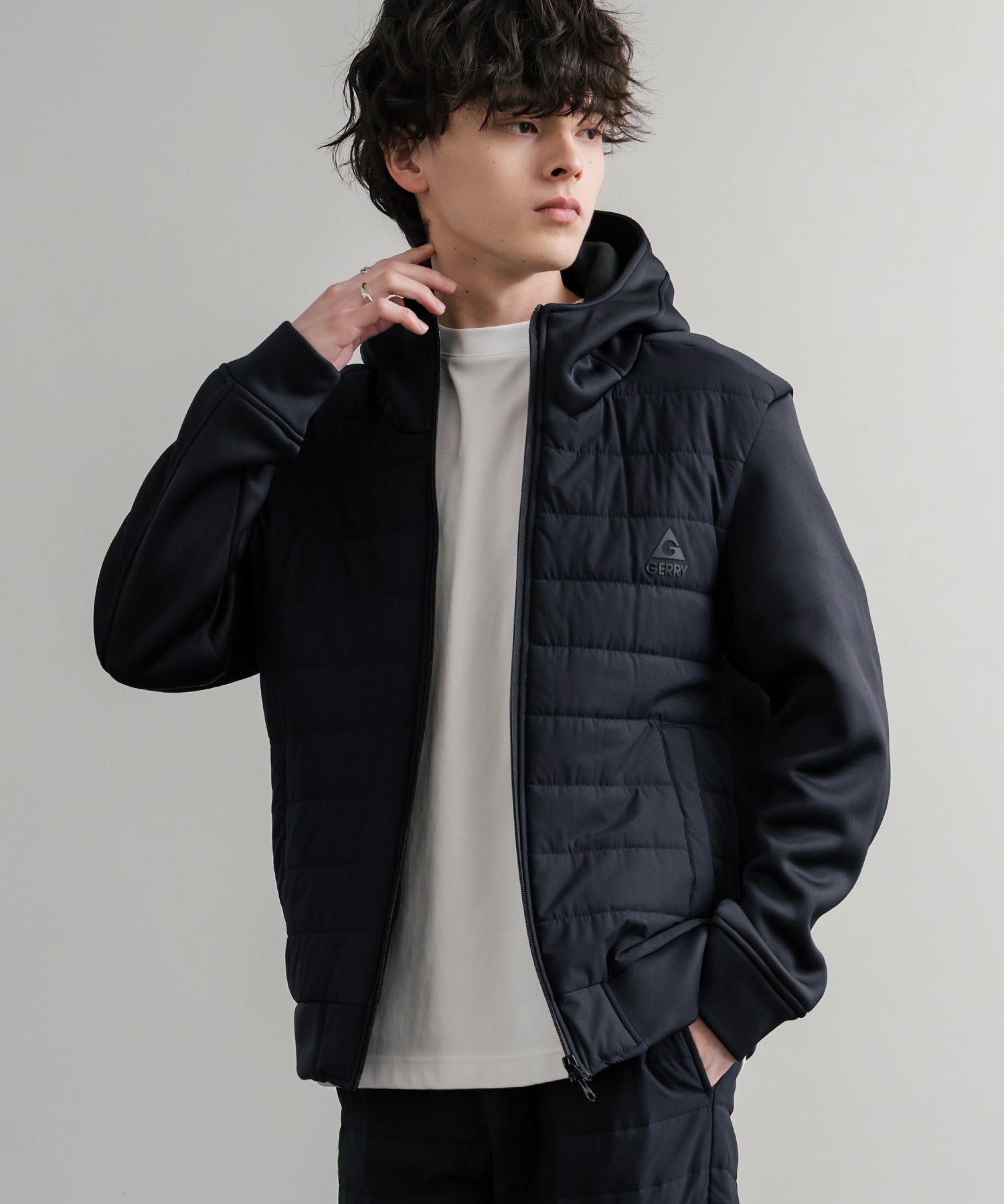 GERRY ジェリー 中綿ストレッチポリリップ インサレーションテックフルジップパーカー/ワンポイントロゴフルジップフーディー 15288