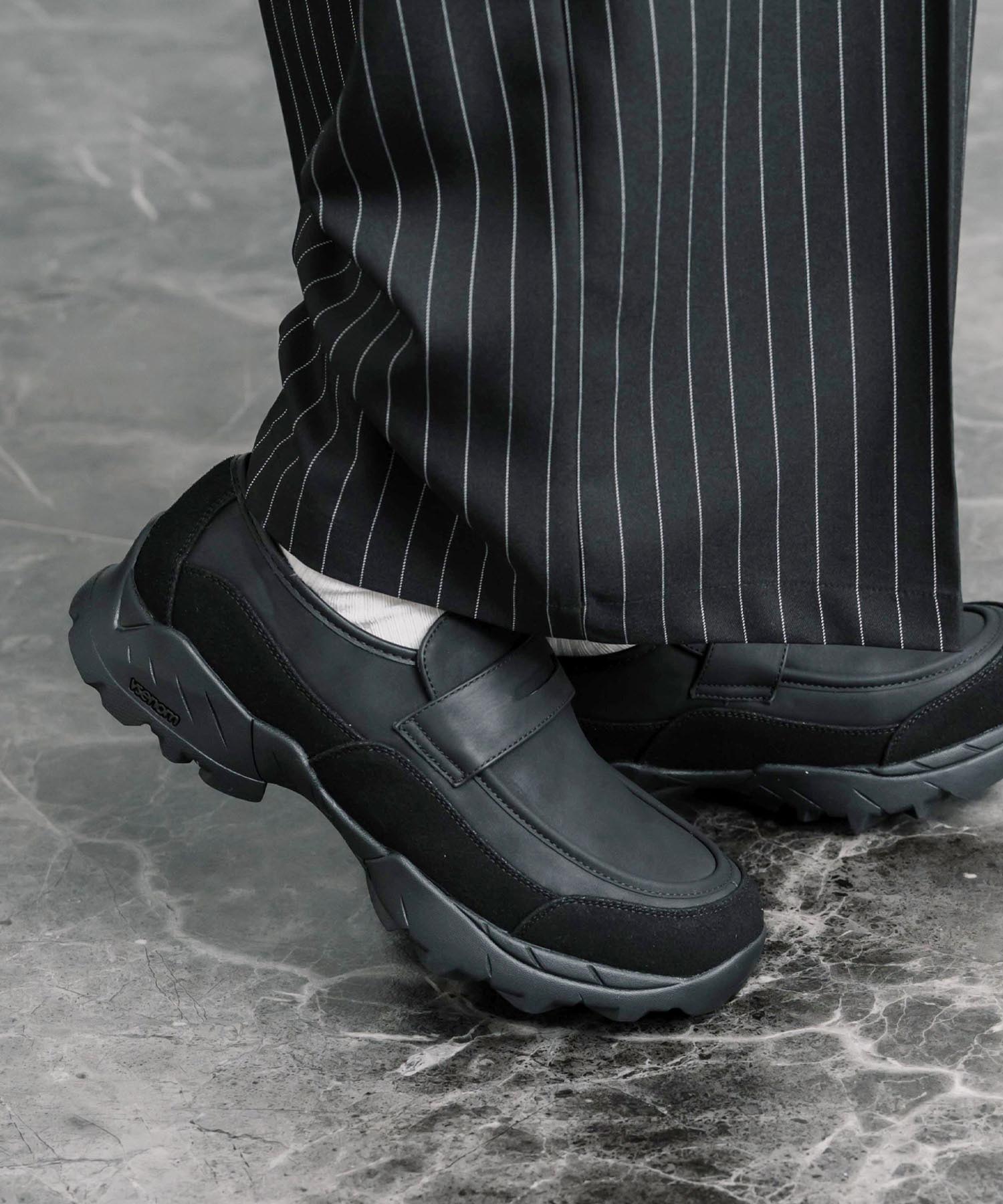 スエード厚底スニーカーローファー 15290