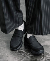 フェイクレザー/スエード厚底スニーカーローファー 15290