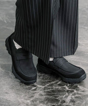 フェイクレザー/スエード厚底スニーカーローファー 15290