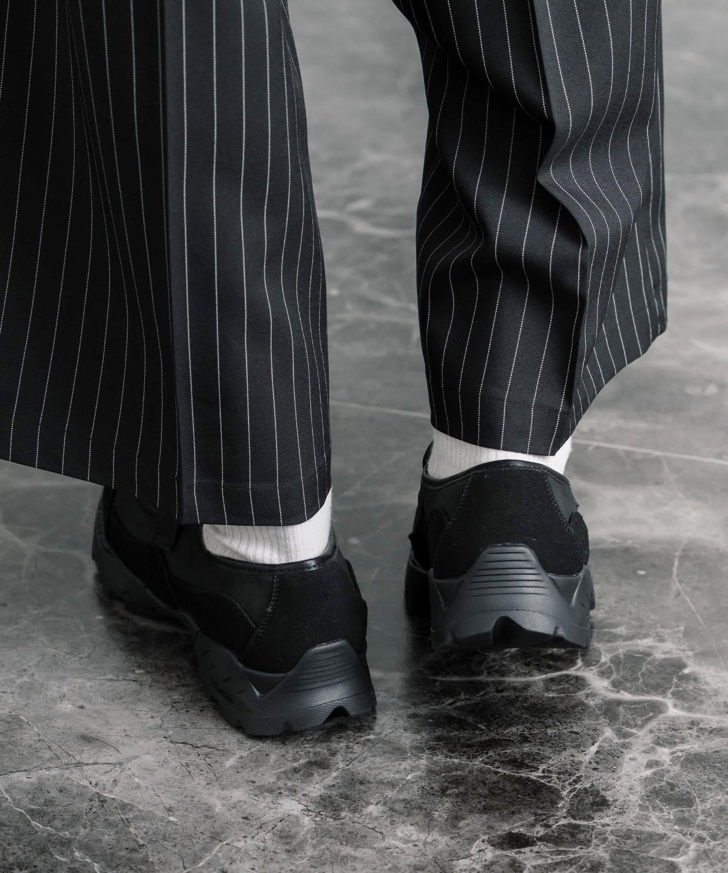 フェイクレザー/スエード厚底スニーカーローファー 15290