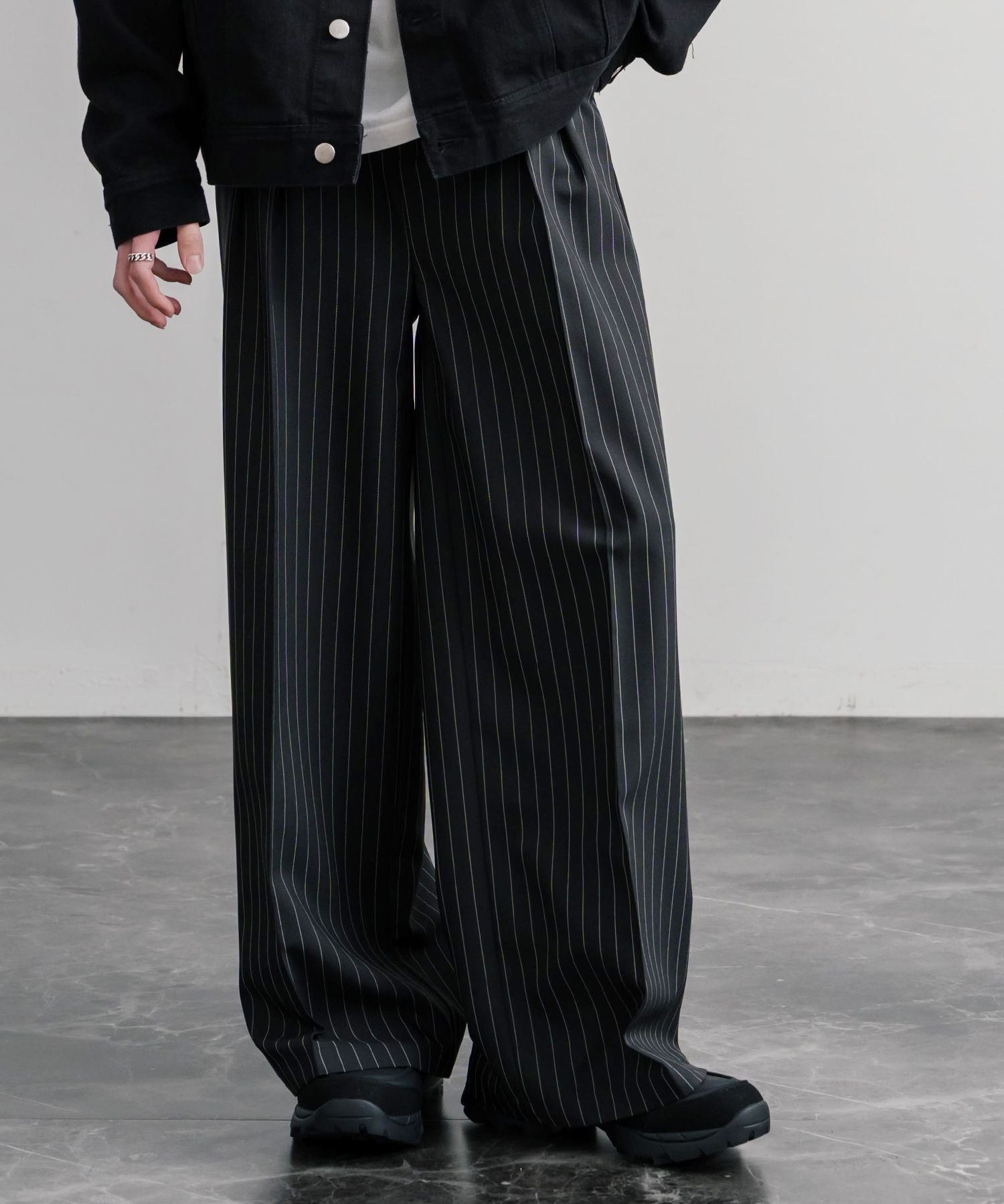 フェイクレザー/スエード厚底スニーカーローファー 15290