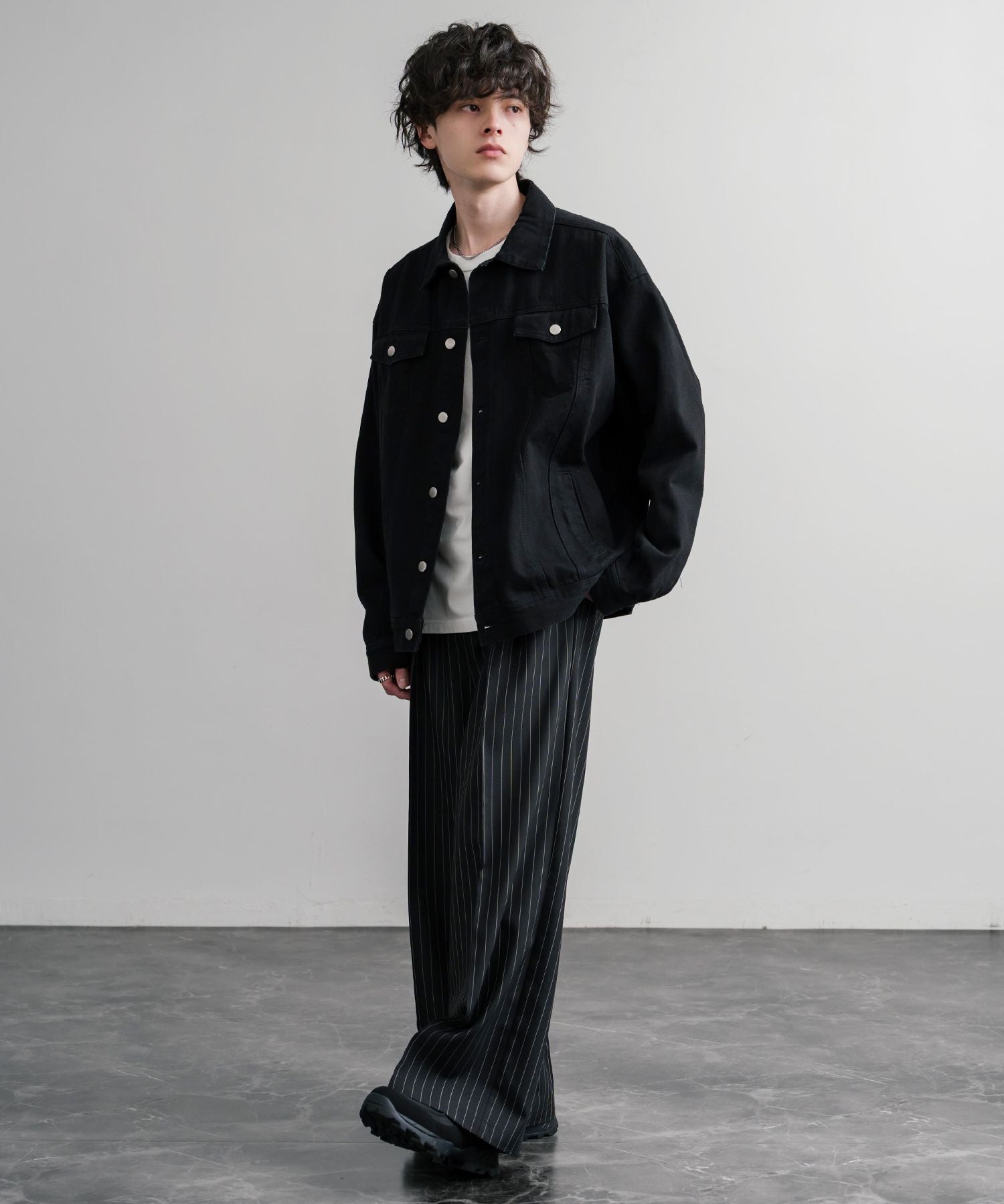 フェイクレザー/スエード厚底スニーカーローファー 15290