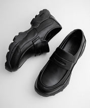 フェイクレザー/スエード厚底スニーカーローファー 15290