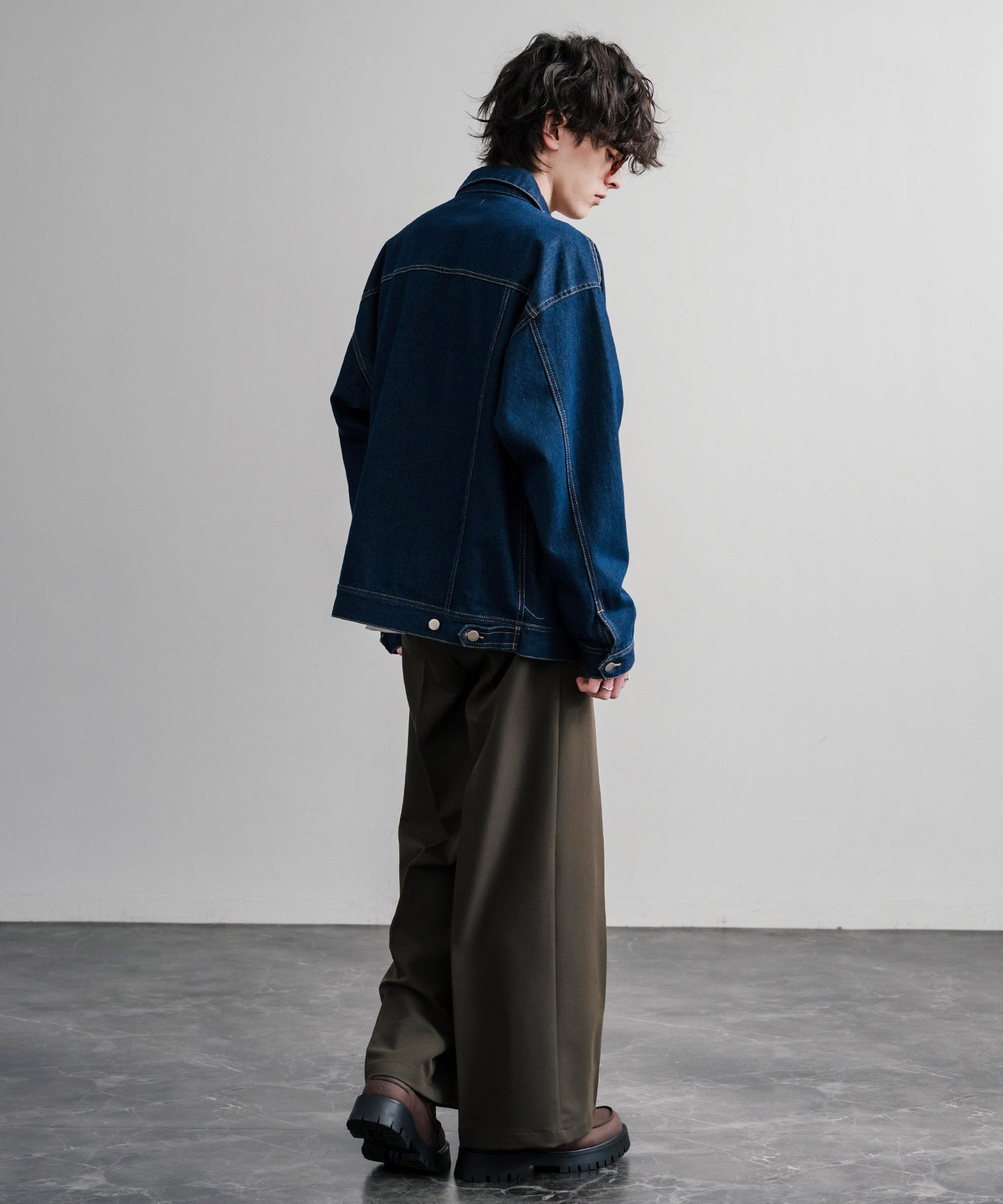 フェイクレザー厚底モカシンボートシューズ/デッキシューズ 15291