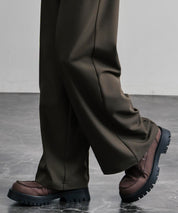 フェイクレザー厚底モカシンボートシューズ/デッキシューズ 15291