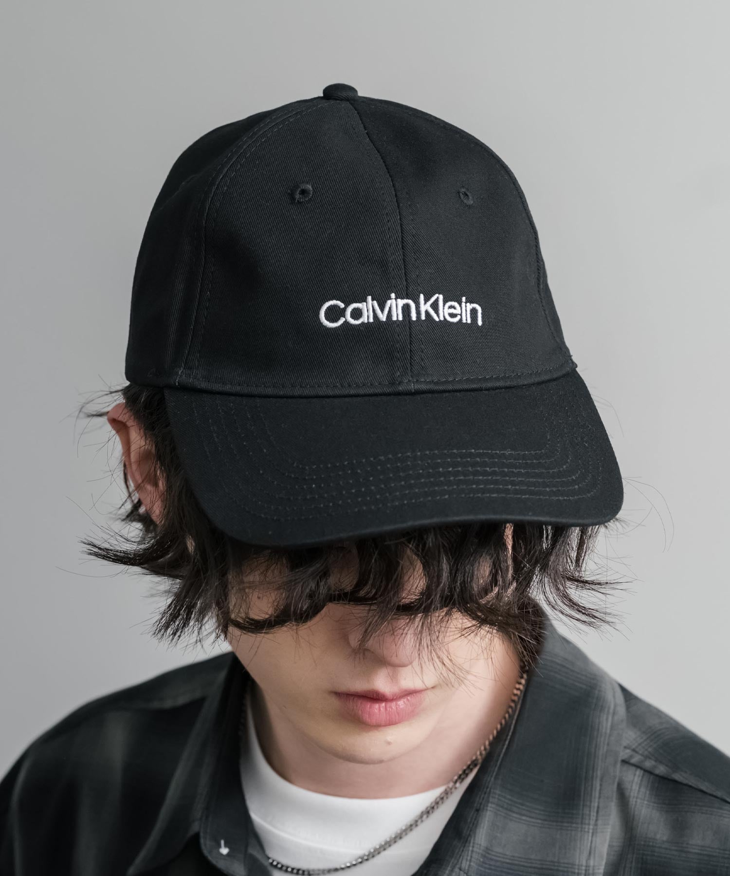 Calvin Klein カルバンクライン LOGO TWILL CAP ワンポイントブランドネーム刺繍ベースボールキャップ 15929
