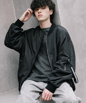 新色追加 ポリDEWSPO オーバーサイズMA-1フライトジャケット/撥水加工ミリタリーブルゾン 15293