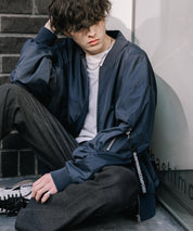 新色追加 ポリDEWSPO オーバーサイズMA-1フライトジャケット/撥水加工ミリタリーブルゾン 15293