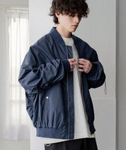 新色追加 ポリDEWSPO オーバーサイズMA-1フライトジャケット/撥水加工ミリタリーブルゾン 15293