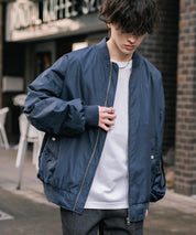 新色追加 ポリDEWSPO オーバーサイズMA-1フライトジャケット/撥水加工ミリタリーブルゾン 15293