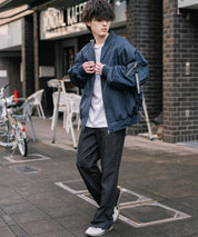 新色追加 ポリDEWSPO オーバーサイズMA-1フライトジャケット/撥水加工ミリタリーブルゾン 15293