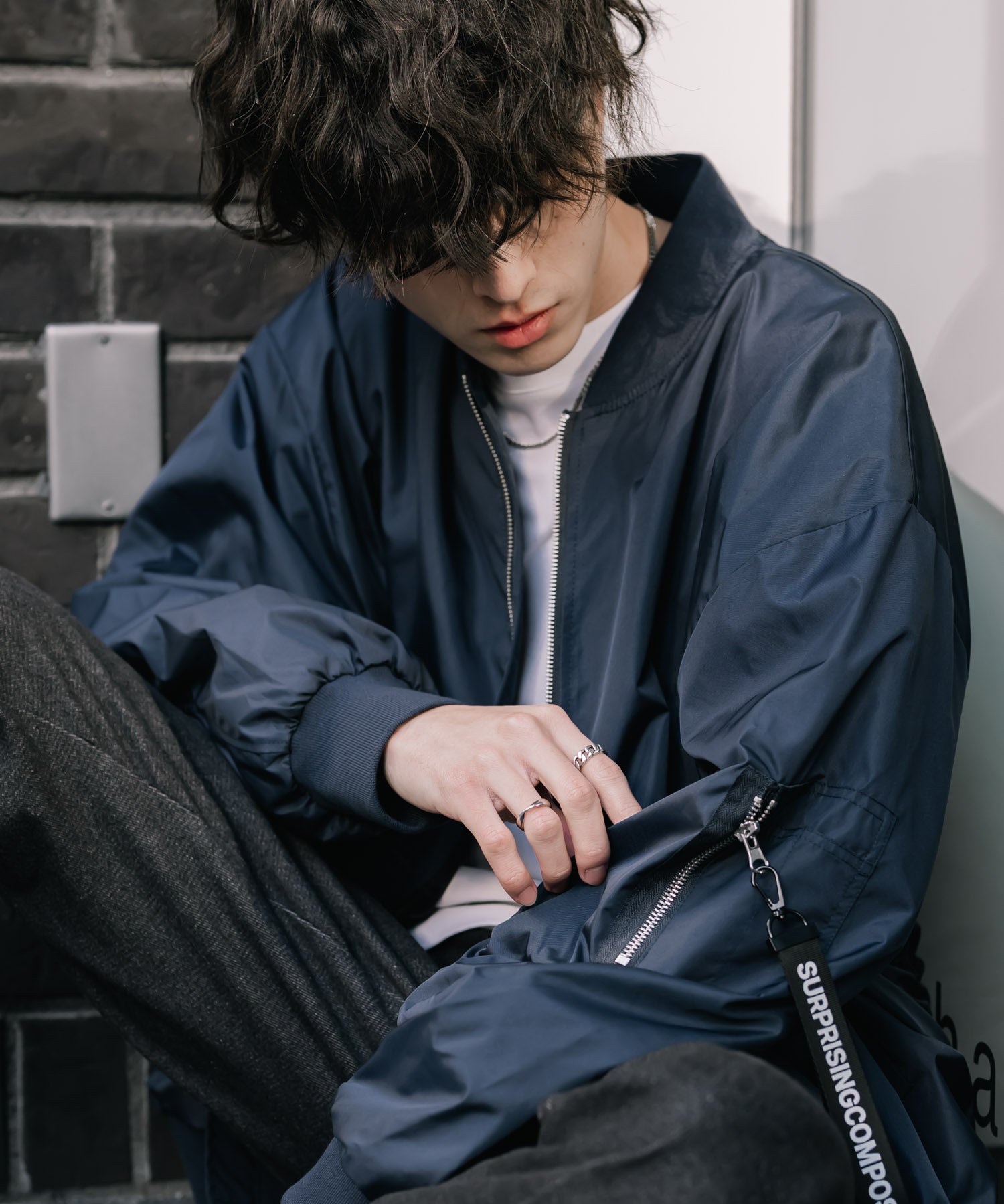 新色追加 ポリDEWSPO オーバーサイズMA-1フライトジャケット/撥水加工ミリタリーブルゾン 15293