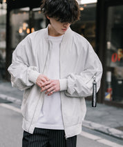 新色追加 ポリDEWSPO オーバーサイズMA-1フライトジャケット/撥水加工ミリタリーブルゾン 15293