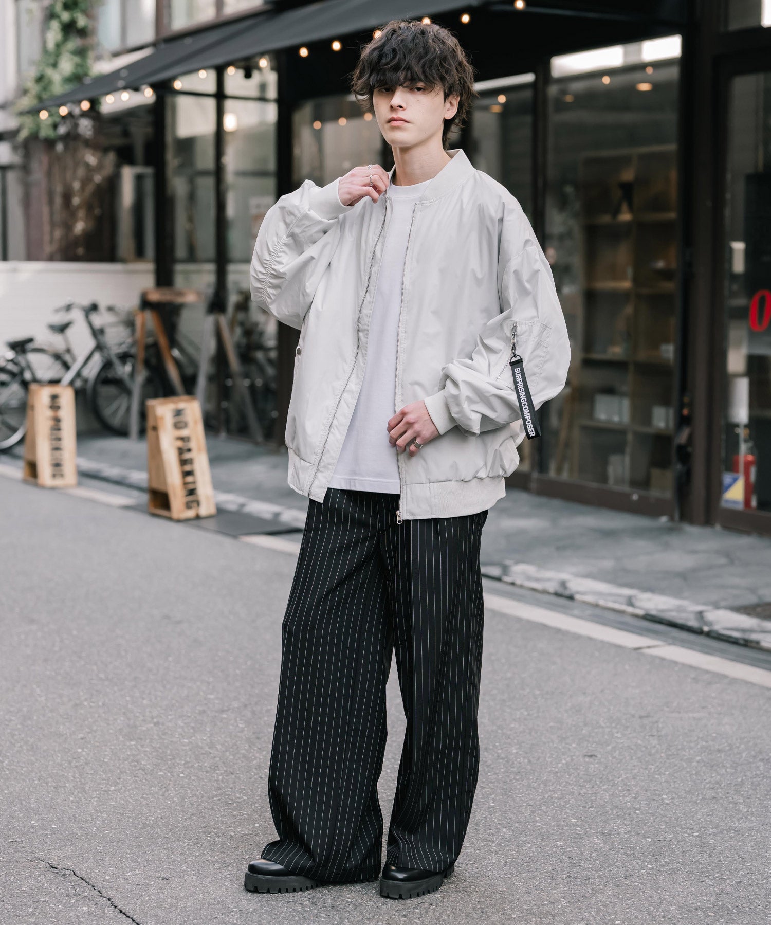 新色追加 ポリDEWSPO オーバーサイズMA-1フライトジャケット/撥水加工ミリタリーブルゾン 15293